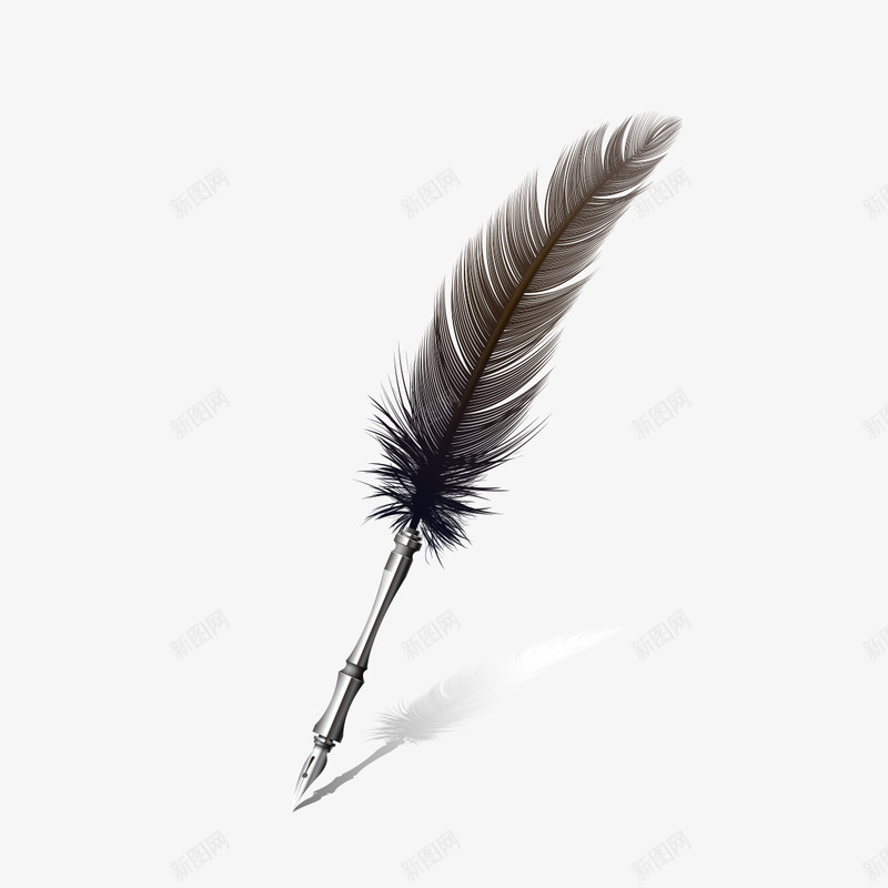 羽毛的笔png免抠素材_88icon https://88icon.com 毛笔 笔 羽毛 黑色