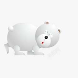灰色可爱小懒熊插图素材