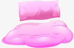 粉红色枕头枕头被套高清图片