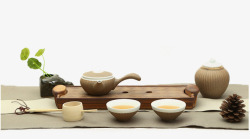 中式陶瓷落地灯茶具高清图片