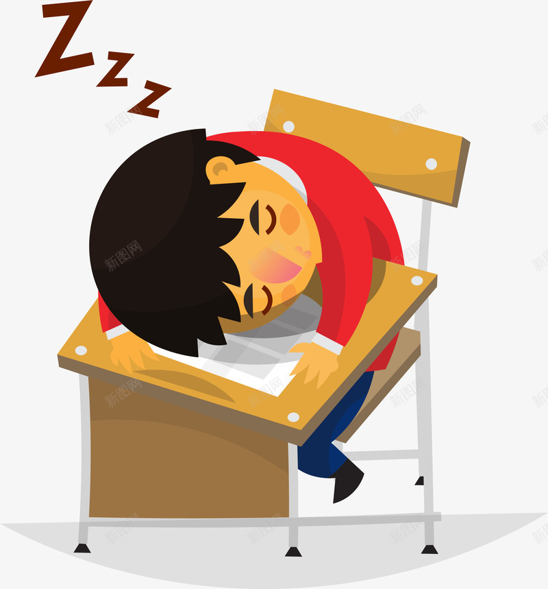 卡通瞌睡男孩png免抠素材_88icon https://88icon.com 卡通男孩 学习 学校 瞌睡小人 装饰图案 问题少年