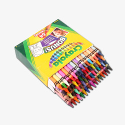 进口产品Crayola绘儿乐64色彩色蜡笔高清图片