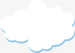 大白云对话框文本框高清图片