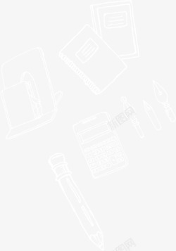 文具粉笔画素材