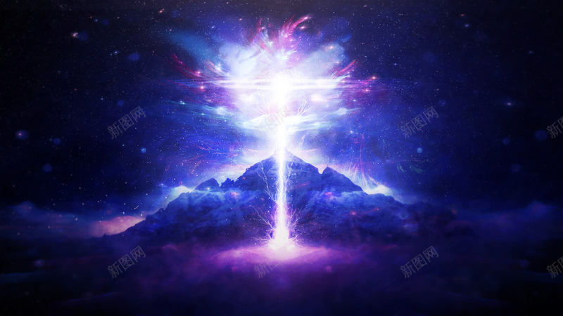 紫色超质感光效星空场景合成效果png免抠素材_88icon https://88icon.com 合成 场景 效果 星空 星空紫 紫色 质感