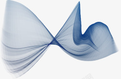 扭曲波纹扭曲效果蓝色线条矢量图高清图片