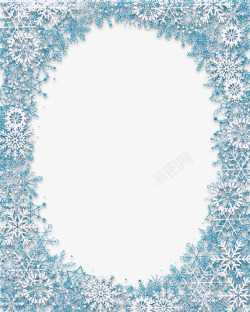 精致的雪花精致雪花剪纸边框框架高清图片