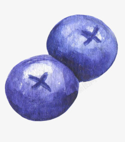 卡通手绘水果装饰海报蓝莓素材