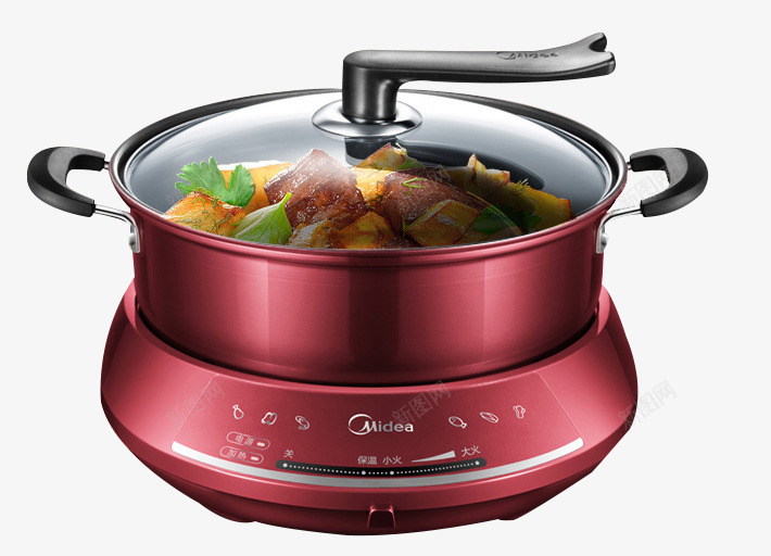 美的家用大容量多功能电热锅png免抠素材_88icon https://88icon.com 分体 可视外观 多功能 多功能电热锅 大容量 家用 电火锅 电热锅 美的