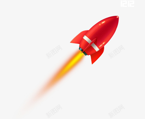 红色火箭png免抠素材_88icon https://88icon.com 导弹 火焰 火焰喷射 火箭 红色