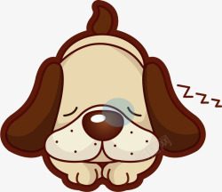睡觉的狗狗小狗可爱小狗卡通可爱狗狗高清图片