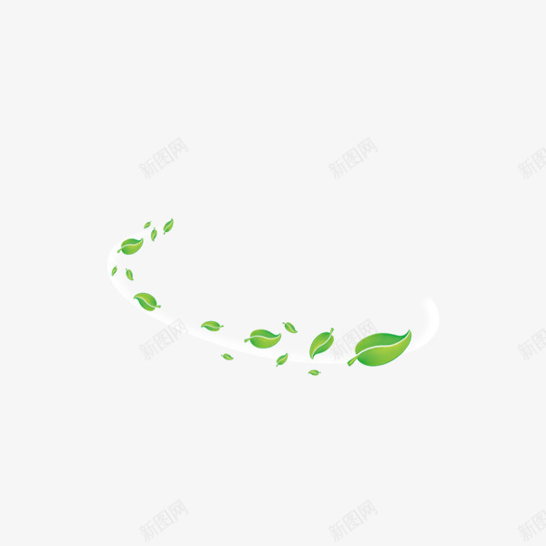 手绘绿色渐变树叶漂浮装饰png免抠素材_88icon https://88icon.com 树叶 渐变 漂浮 绿色 装饰