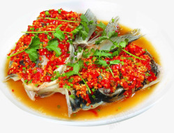 中式美食剁椒鱼头高清图片