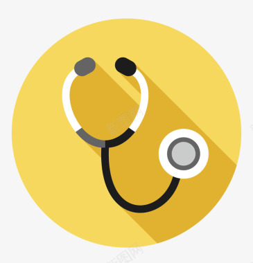 苹果logo黄色手绘卡通医院诊所工具logo图标图标