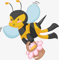 采花的蜜蜂采花蜜蜂矢量图高清图片