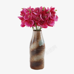 手工粗陶陶瓷花瓶花器客厅玄关素材