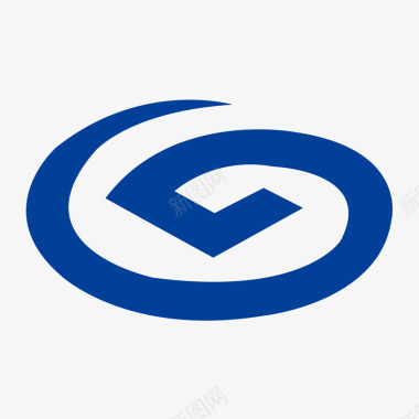 蓝色圆形水墨蓝色圆形福建兴业银行logo图标图标