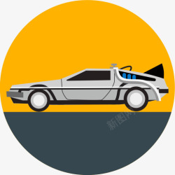 回到未来车DeLorean未来素材