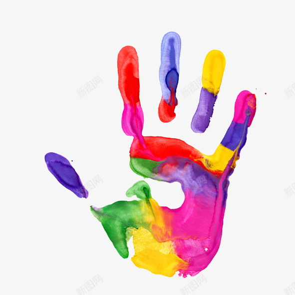 颜料彩色手掌png免抠素材_88icon https://88icon.com 手印 手掌印 手掌画 手绘儿童活动绘画设计素材 水彩油漆手掌 颜料彩色手掌