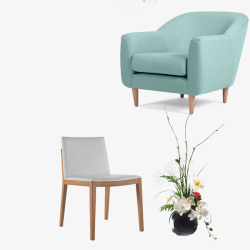 清新家具创意手绘家具摆件沙发椅子高清图片