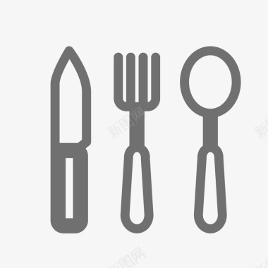 餐桌餐巾纸吃饭三件套图标图标