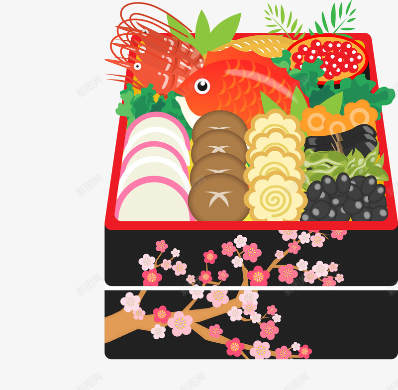 卡通日料美食插画png免抠素材_88icon https://88icon.com 日式料理 日式美食 日料美食插画设计 日本美食 海鲜 美味料理