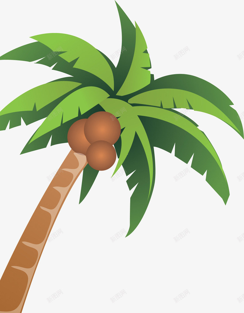 手绘沙滩椰子树png免抠素材_88icon https://88icon.com 俯视椰子树 椰子树 沙滩