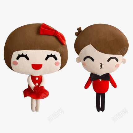 新婚庆喜娃娃实物图png免抠素材_88icon https://88icon.com 可爱的公仔 小女孩娃娃 情侣公仔