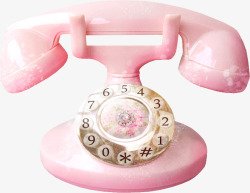 粉色漂亮电话素材