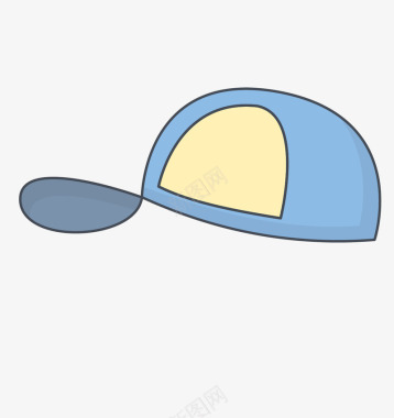 蓝色棒球帽可爱服饰图标图标