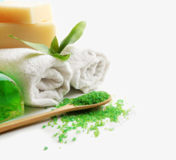 绿色浴盐美容护肤图标高清图片