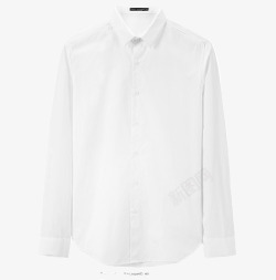 白色通勤衬衫白色简约时尚立体休闲衬衫高清图片