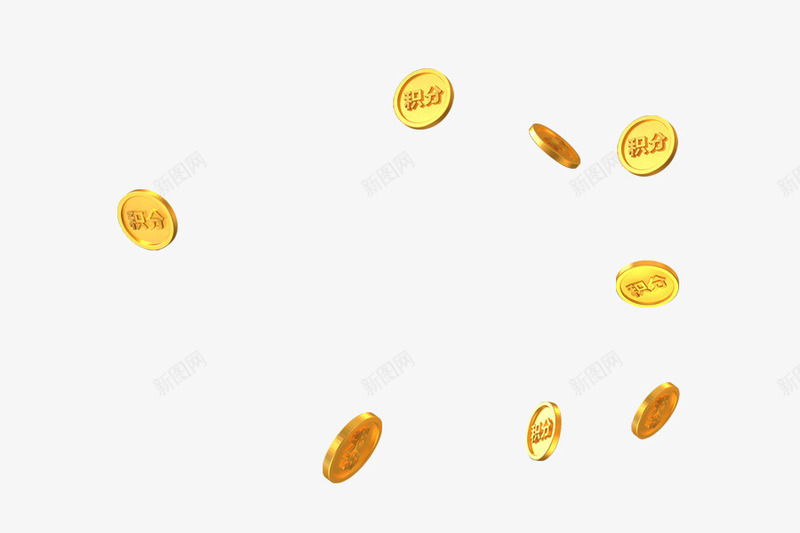 天降金币png免抠素材_88icon https://88icon.com psd 积分 赏金 金币