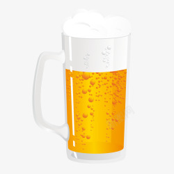 质感饮料黄色气泡啤酒元素矢量图高清图片