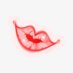 红色美丽KISS红唇素材
