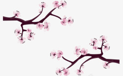 日本粉红浪漫樱花矢量图素材