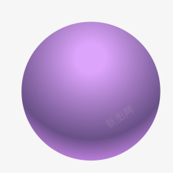 圆球创意紫色立体质感球体矢量图高清图片