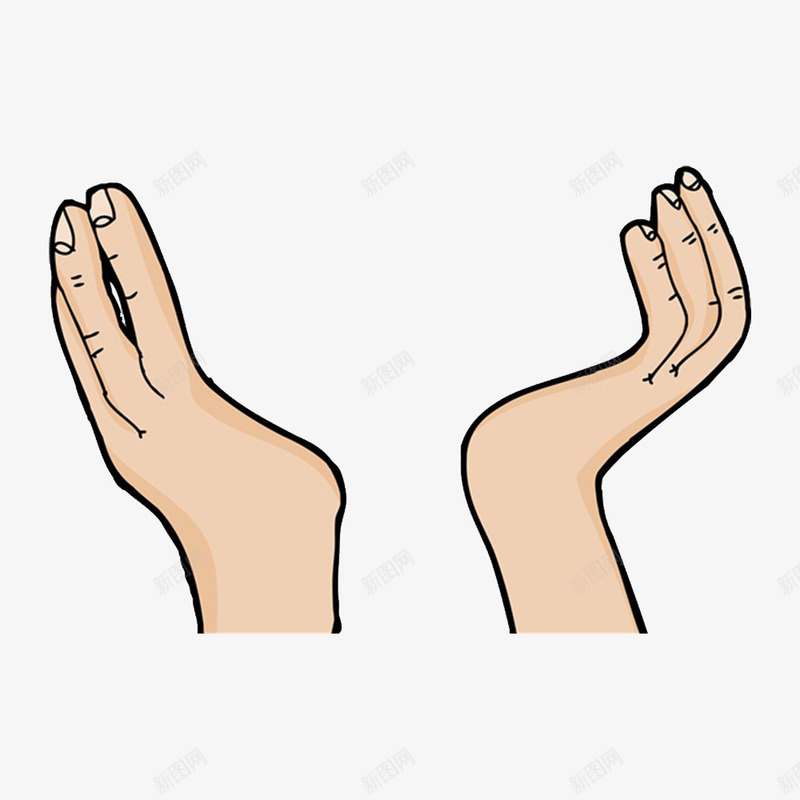 卡通撑开来的手掌PSD分层psd免抠素材_88icon https://88icon.com 伸开 卡通手足 巧手 张开手 手张开 摊开手