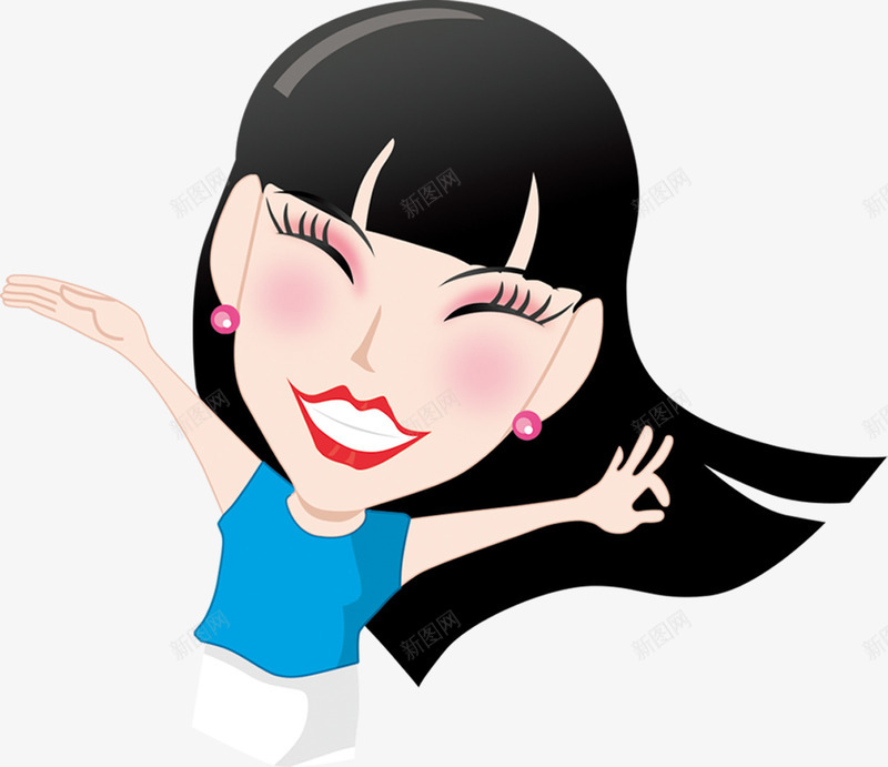 手绘卡通性感美女png免抠素材_88icon https://88icon.com 卡通 性感 美女