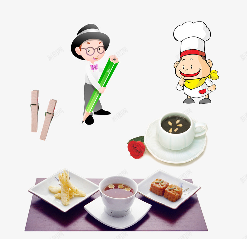 简约美食png免抠素材_88icon https://88icon.com 休闲小吃 咖啡 矢量PSD素材 美食街 高档美食街