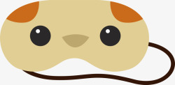浅褐色浅褐色小狗样式眼罩高清图片