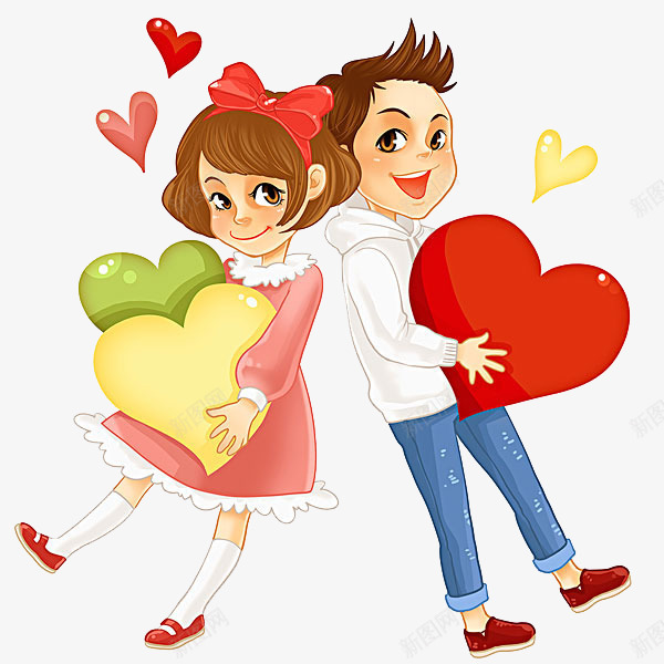 卡通抱着爱心的孩子png免抠素材_88icon https://88icon.com 依靠在一起 免抠情侣 卡通 微笑的孩子 抱着爱心的孩子 的情侣