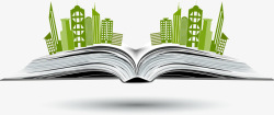 绿色书本城市素材