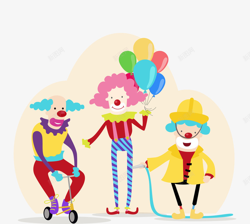 4月愚人节小丑愚你同乐psd免抠素材_88icon https://88icon.com 3只小丑 4月 4月愚人节小丑愚你同乐 小丑 愚人节 愚你同乐