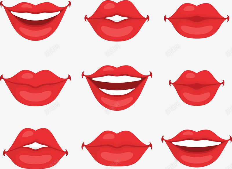复古红色性感嘴唇矢量图ai免抠素材_88icon https://88icon.com 嘴唇 复古红 复古红唇 大红唇 性感嘴唇 矢量png 矢量图