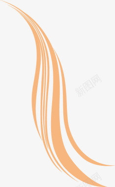 橘色滑雪板线条图案图标图标