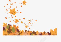 秋分立秋金色枫叶矢量图素材