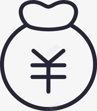 UI图标钱袋icon矢量图图标图标