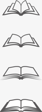 书本时尚灰色书籍图标图标