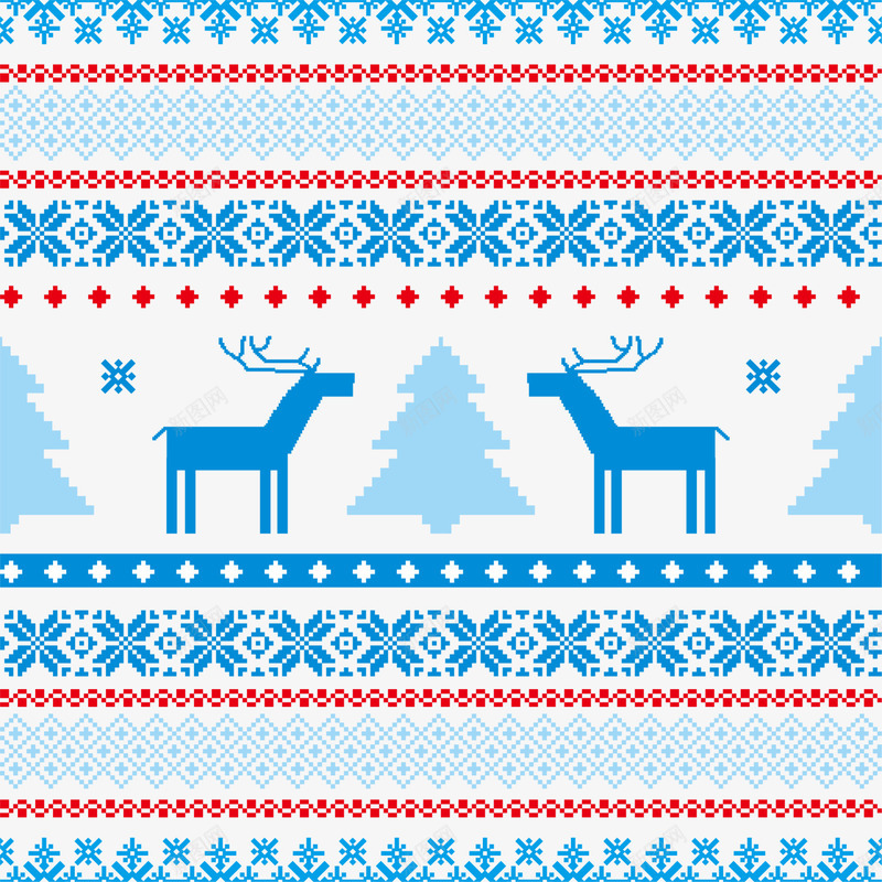 蓝色圣诞节背景png免抠素材_88icon https://88icon.com 冬天 冬季 圣诞树 圣诞节 蓝色麋鹿 边框纹理 雪花框架